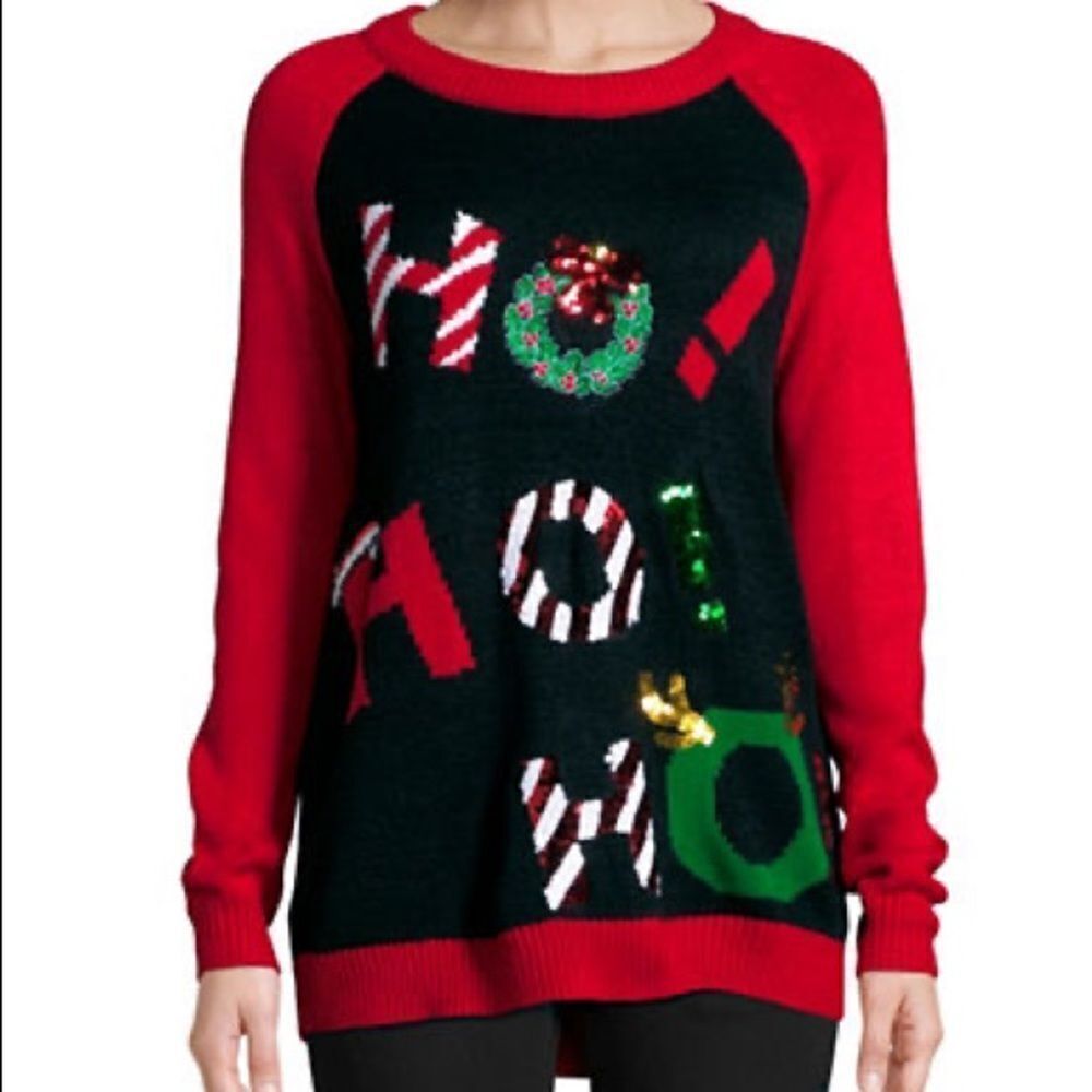 Faith & Zoe Ho Ho Ho Christmas Sweater. NEW